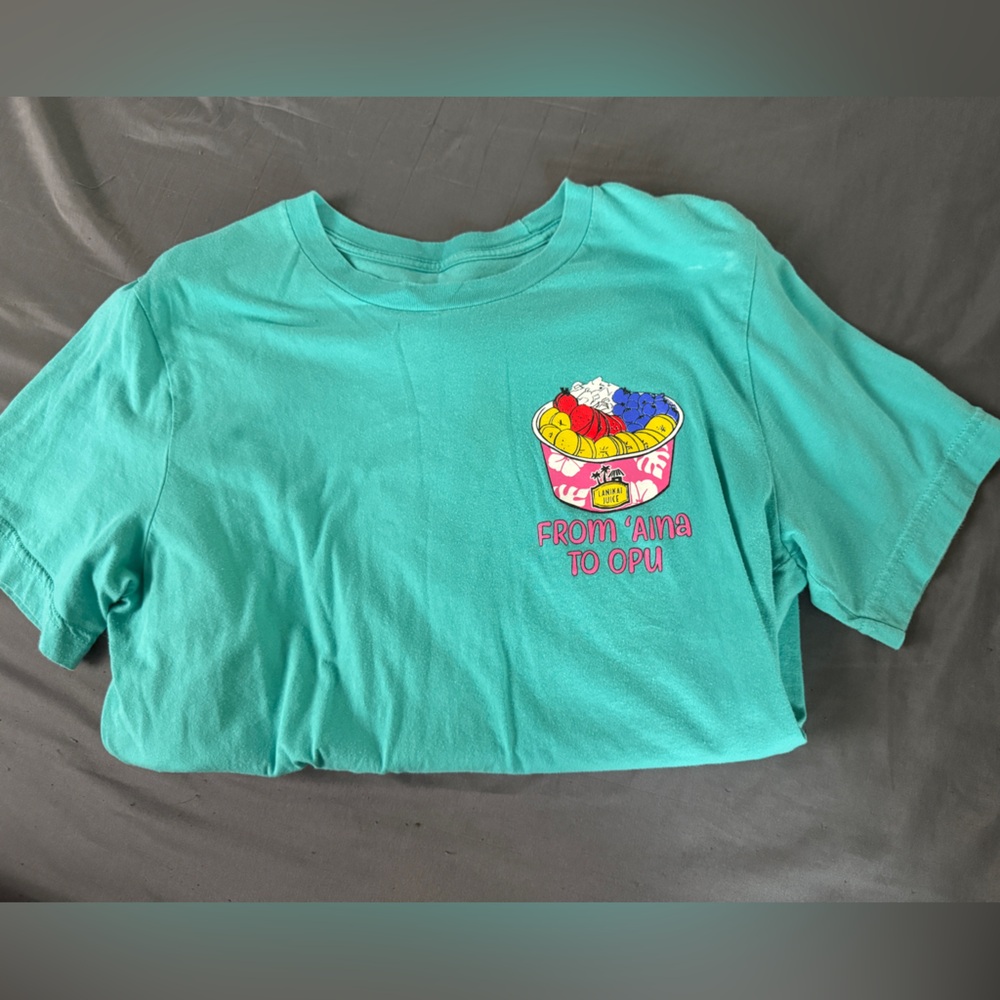 Hawai’i Lanikai Juice Turquoise Tee with Graphic